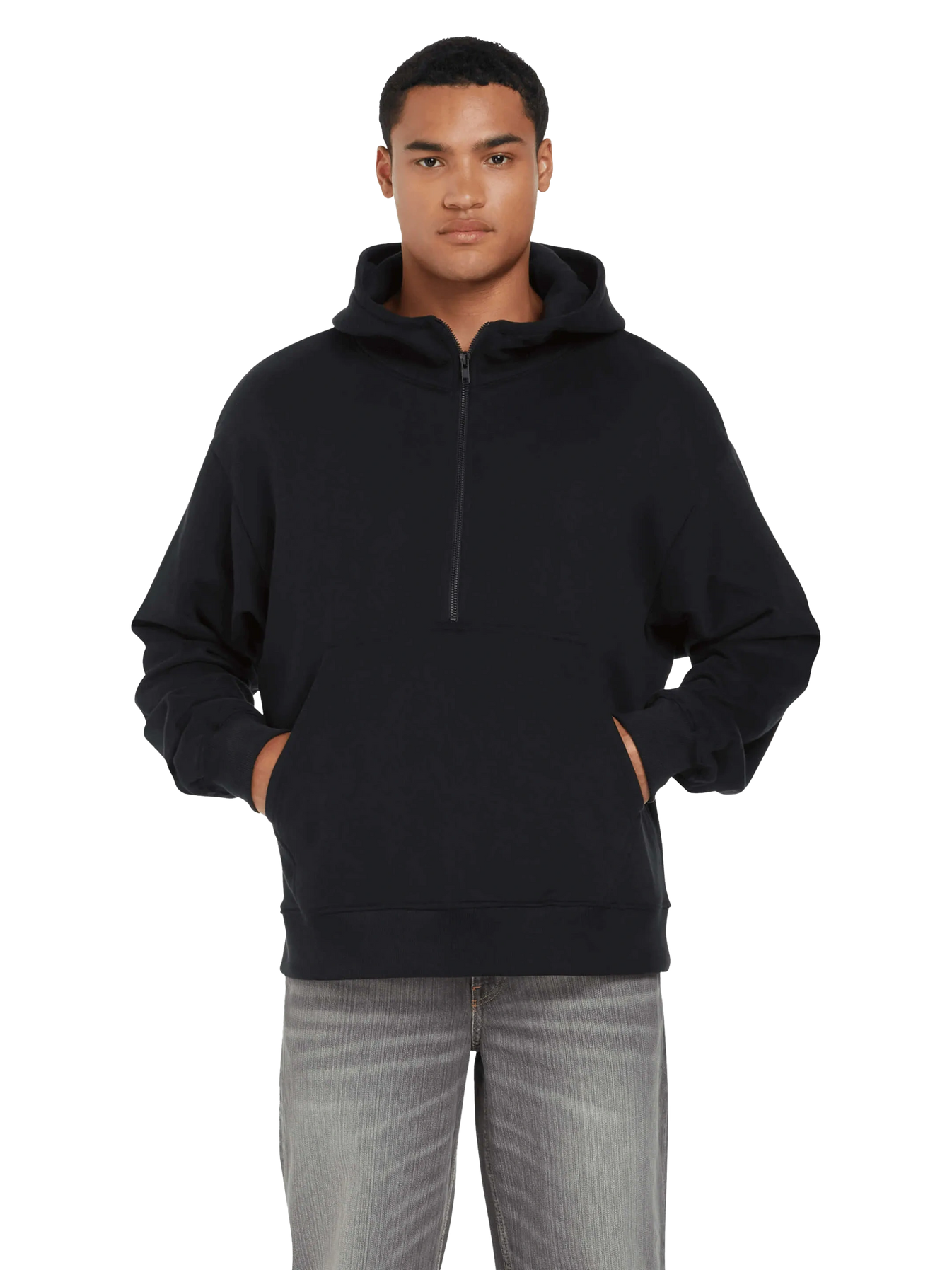 Organic Half Zip Hoodie: Unisex - - High-Quality </p>