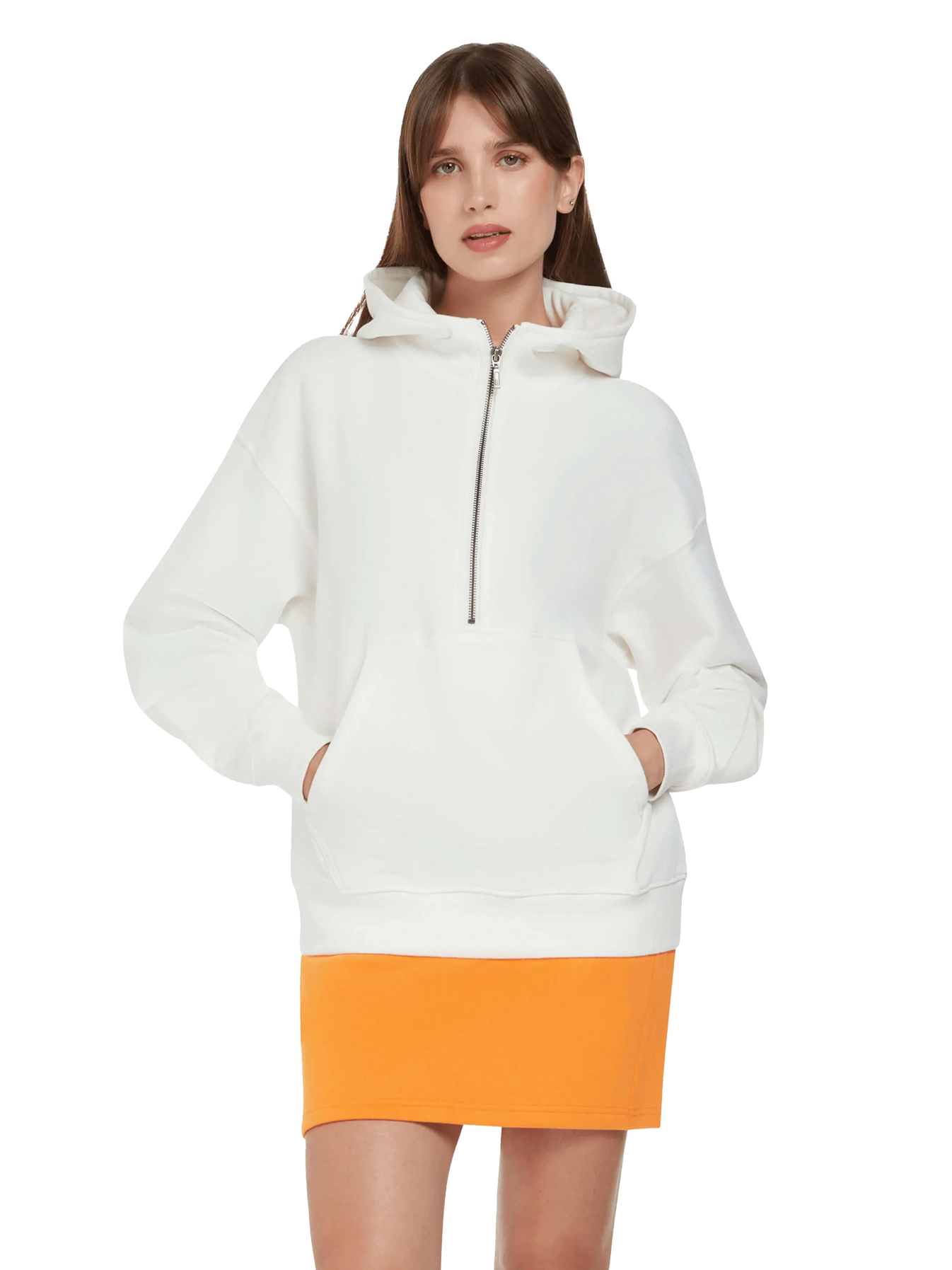 Organic Half Zip Hoodie: Womens - - High-Quality </p>
