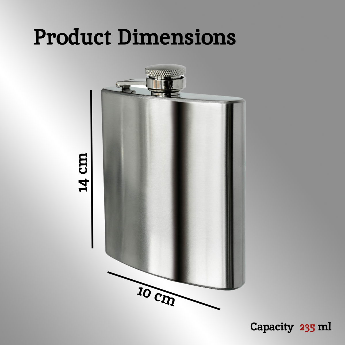Auden Stainless Steel 8Oz Hip Flask hipflasks Default Title Default Title