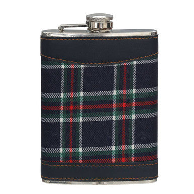 Blue Tartan Hip Flask hipflasks Default Title Default Title