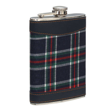Blue Tartan Hip Flask hipflasks Default Title Default Title