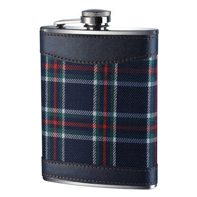 Blue Tartan Hip Flask hipflasks Default Title Default Title