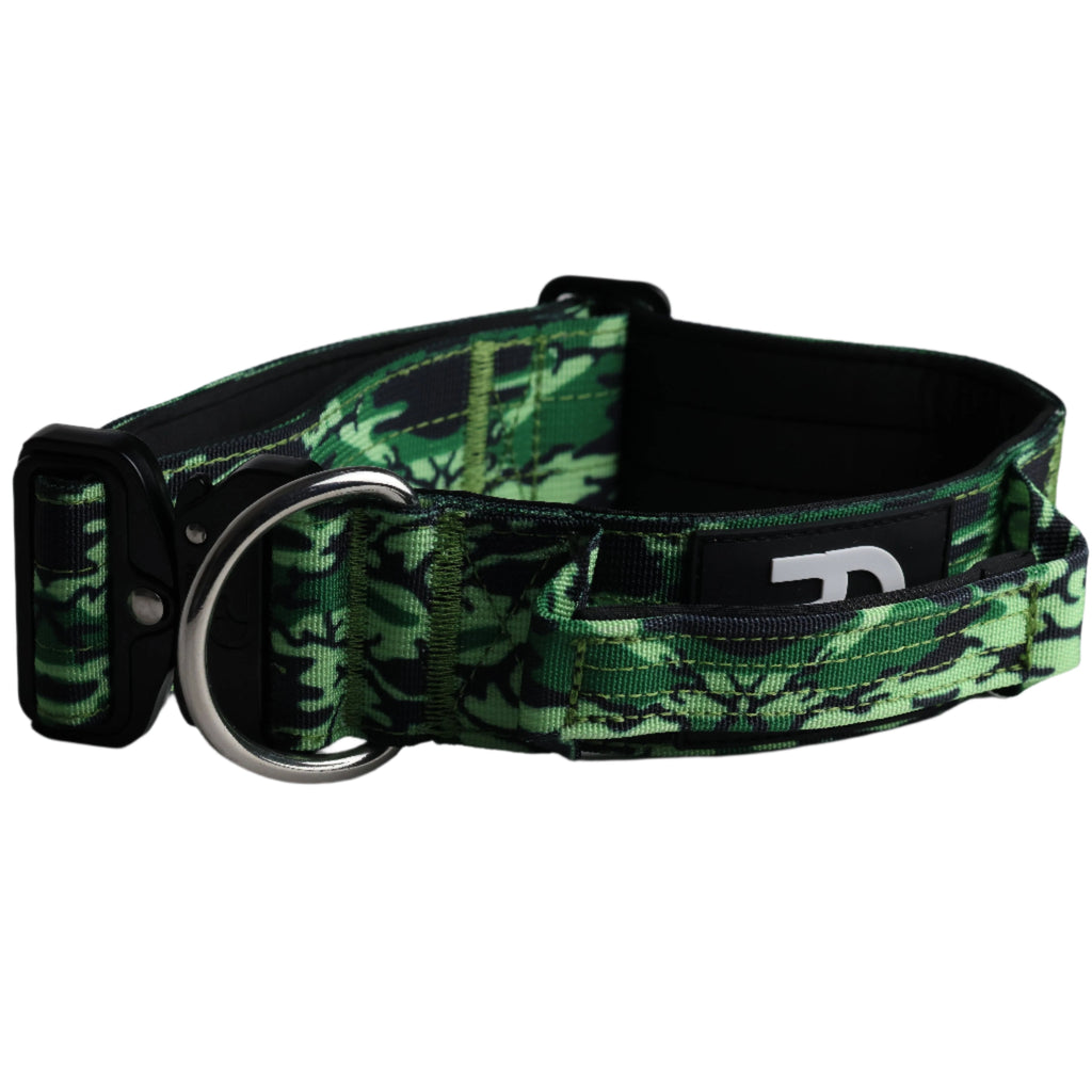 5cm Tactical Collar Green Camo Dog Collar Medium Medium Large XL