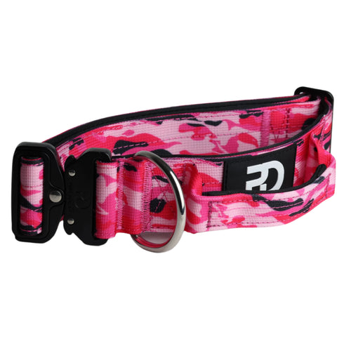 5cm Tactical Collar Pink Camo Dog Collar Medium Medium Large XL