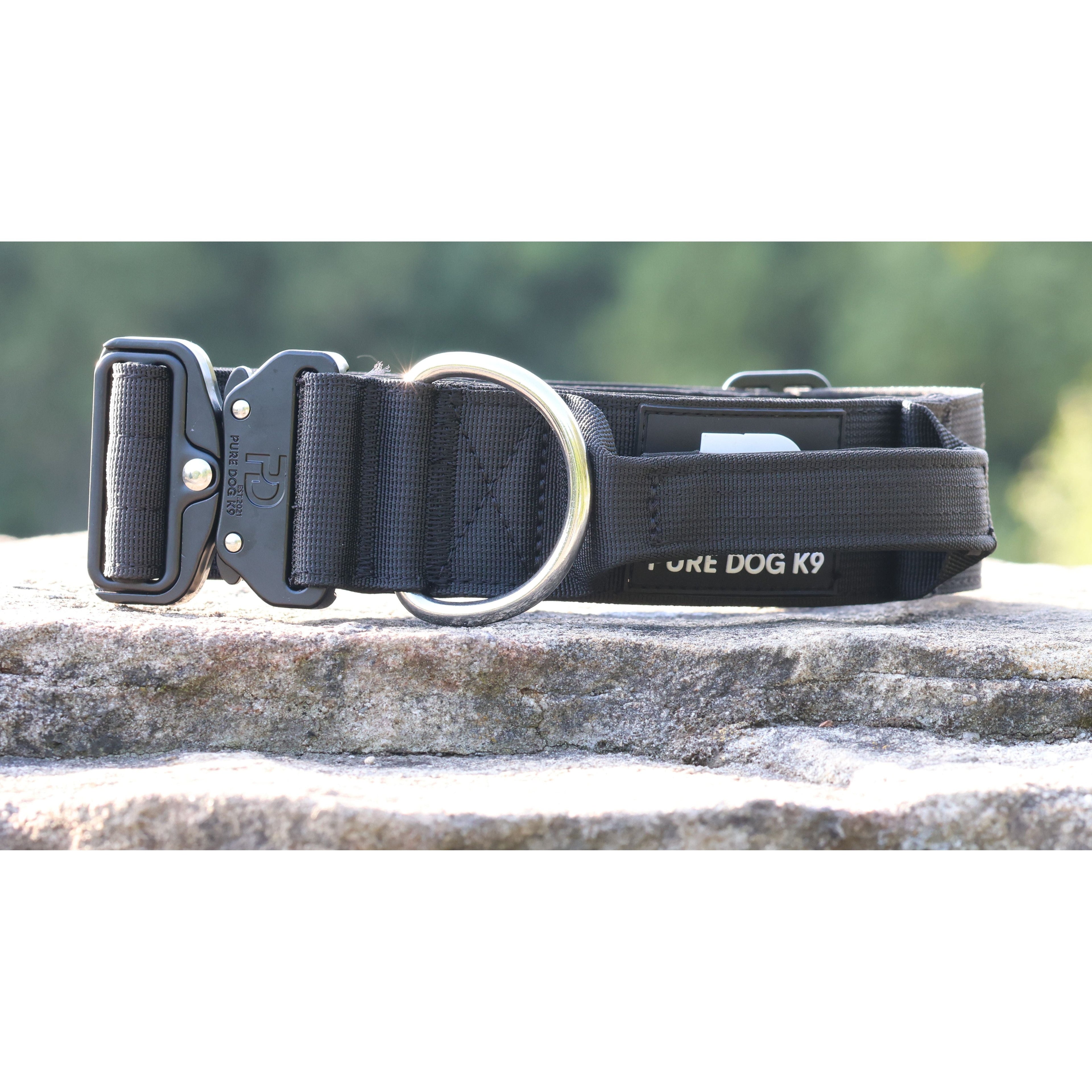 5cm Tactical Collar Black Dog Collar Medium Medium Large XL