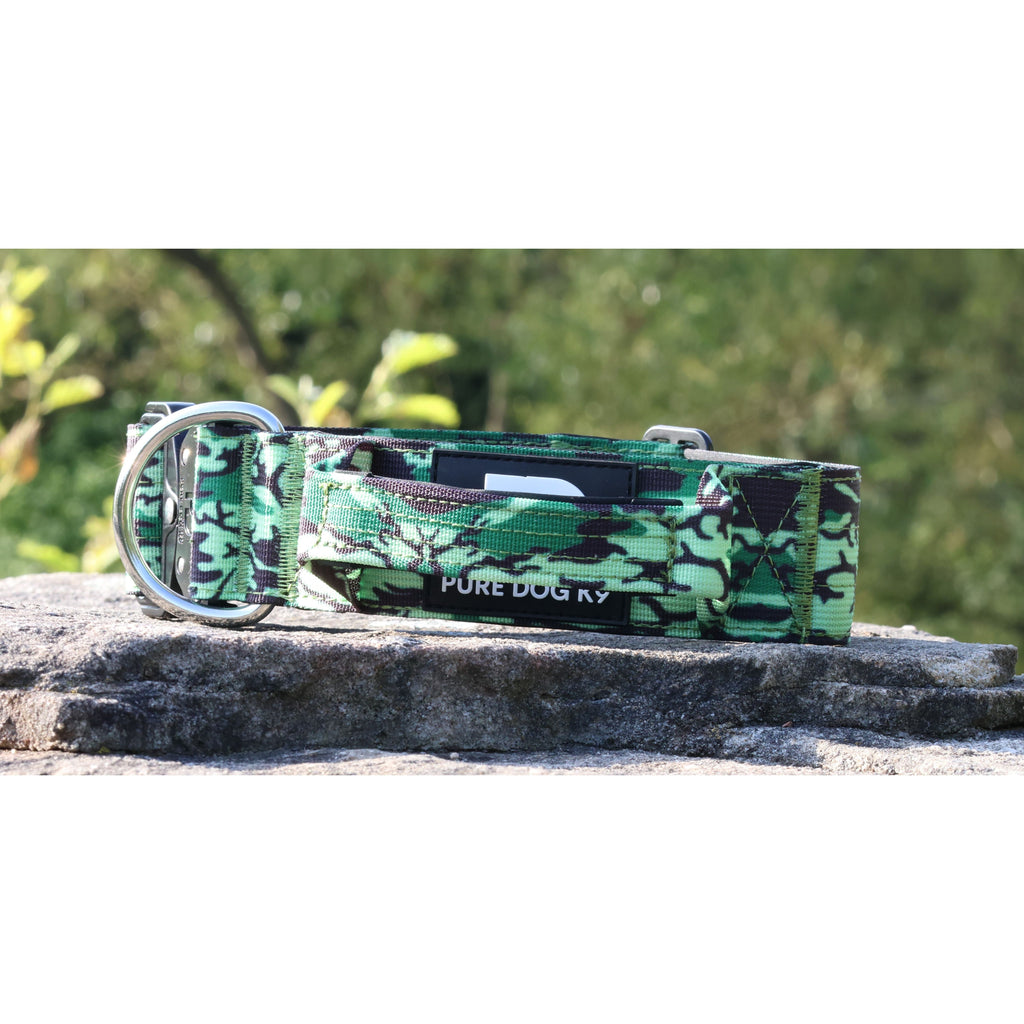 5cm Tactical Collar Green Camo Dog Collar Medium Medium Large XL