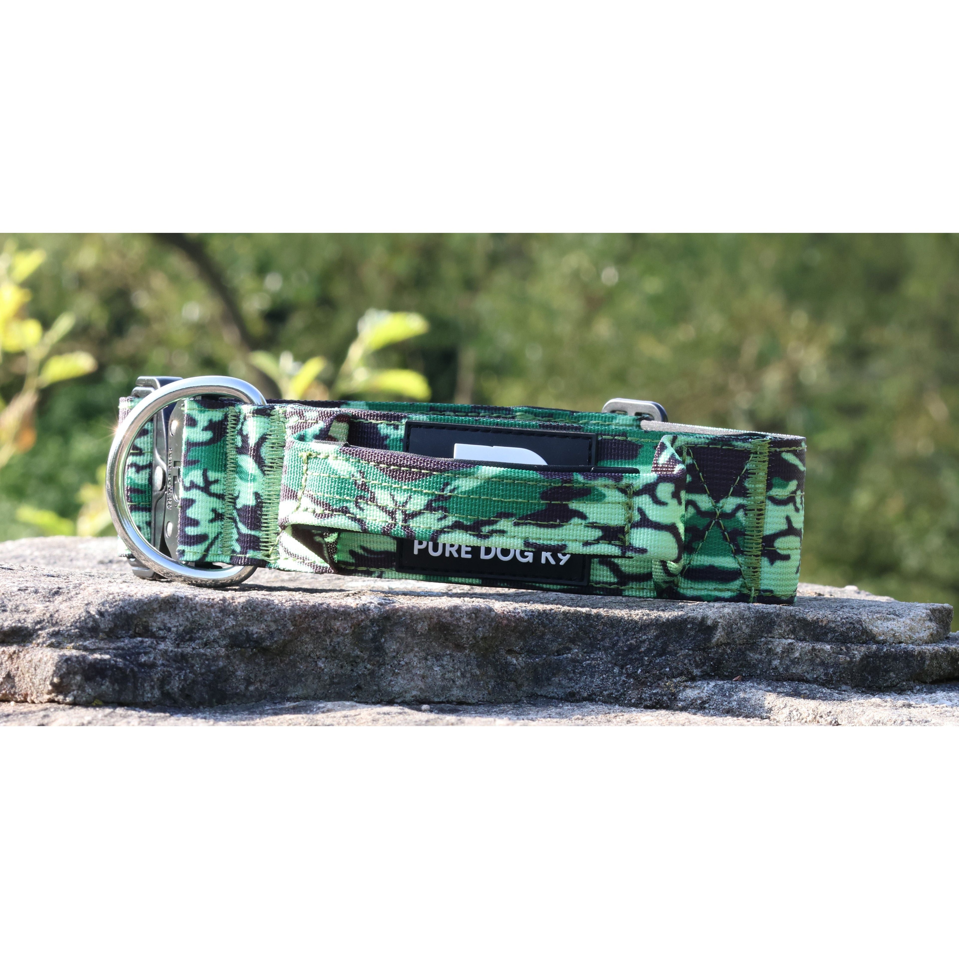 5cm Tactical Collar Green Camo Dog Collar Medium Medium Large XL