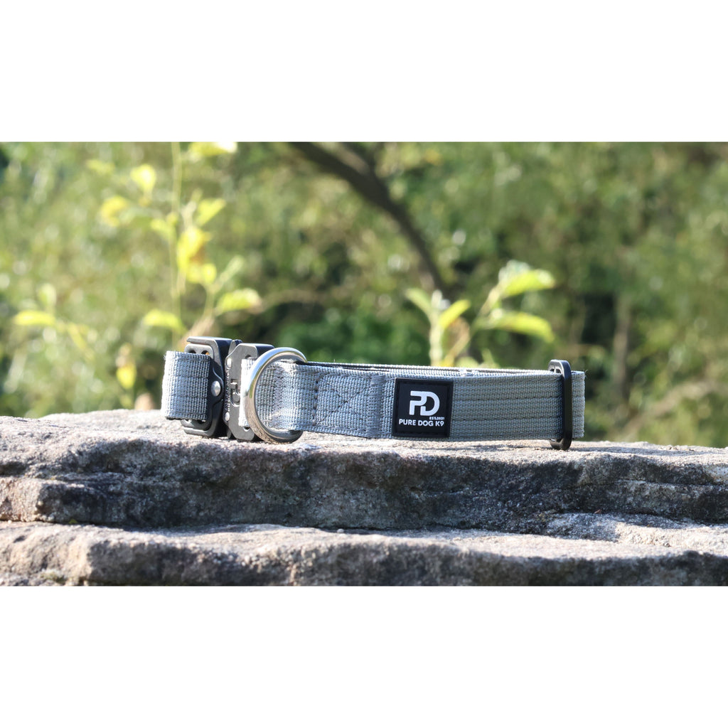 2.5cm Tactical Collar Grey Dog Collar Default Title Default Title