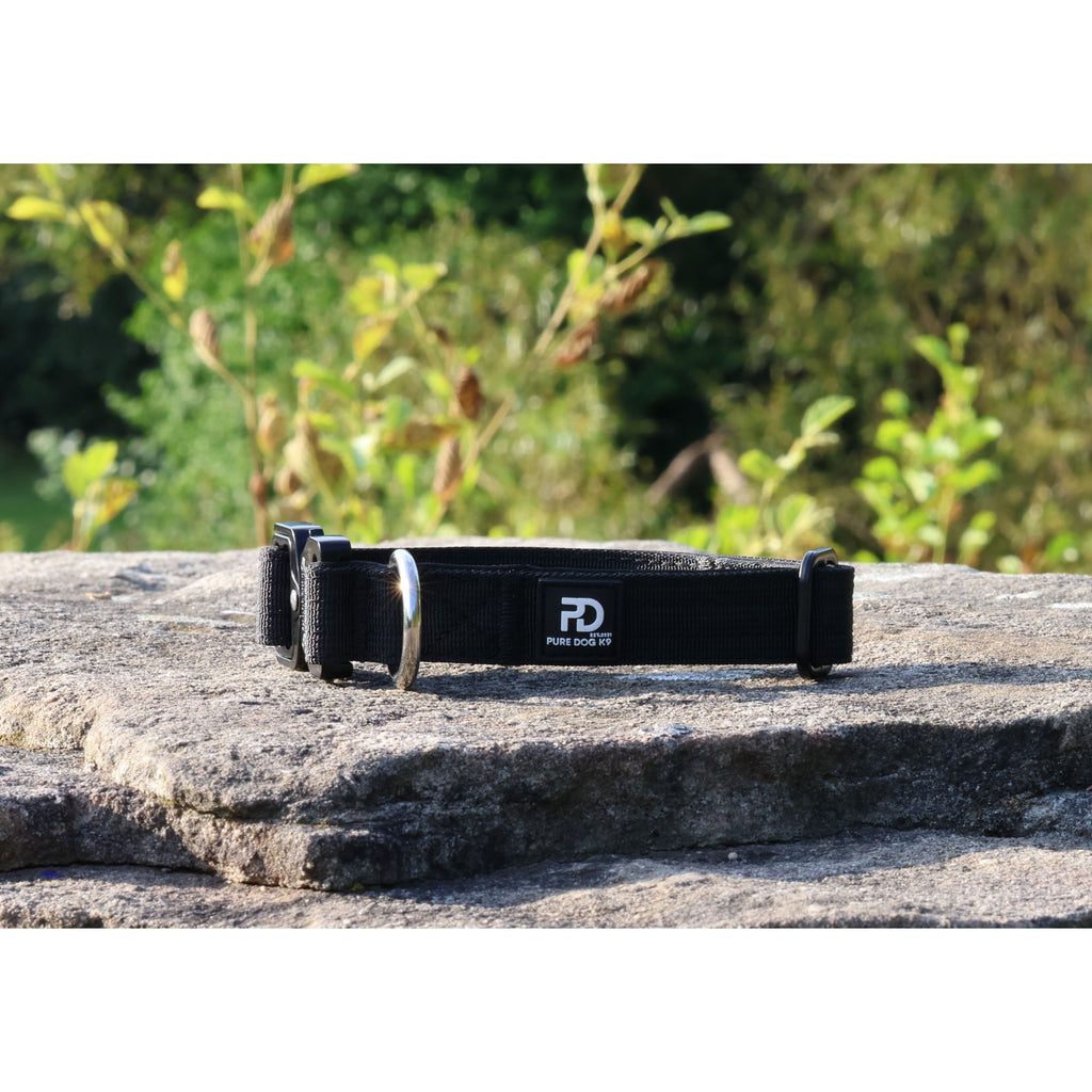 2.5cm Tactical Collar Black Dog Collar Default Title Default Title