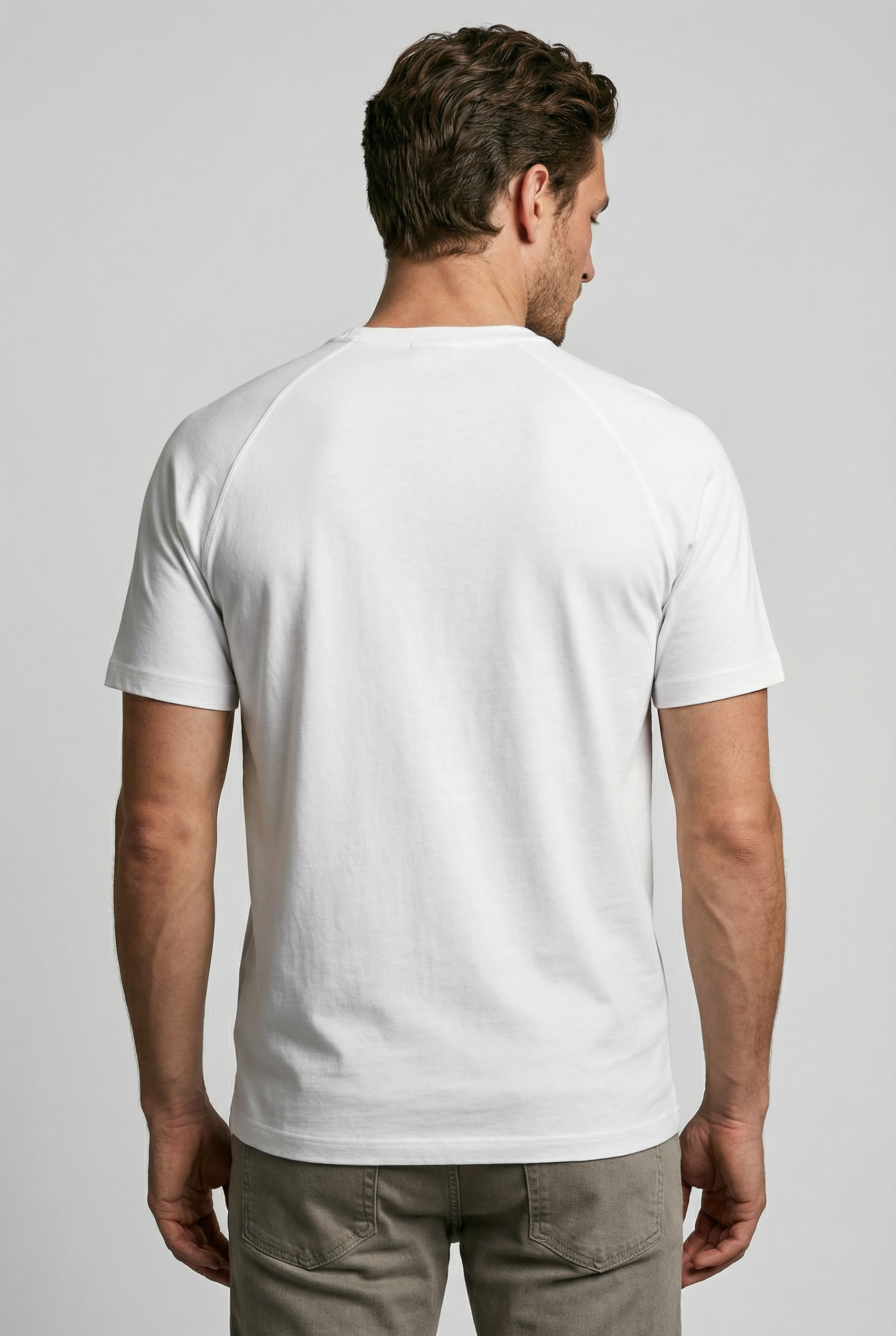 Hoxton Raglan Sleeve Fitted T-shirt - White Jersey tops S S M L XL XXL