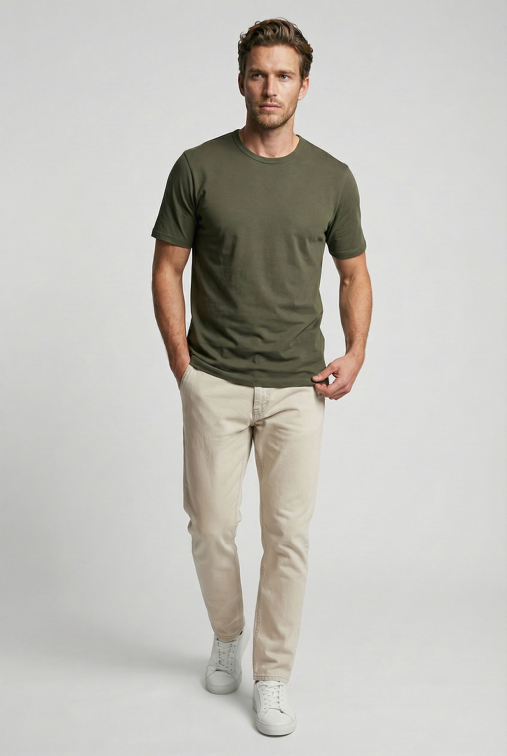 Trueman Regular Fit T-Shirt - Olive Jersey tops S S M L XL XXL