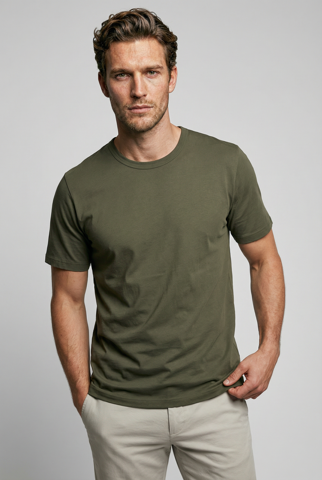 Trueman Regular Fit T-Shirt - Olive Jersey tops S S M L XL XXL