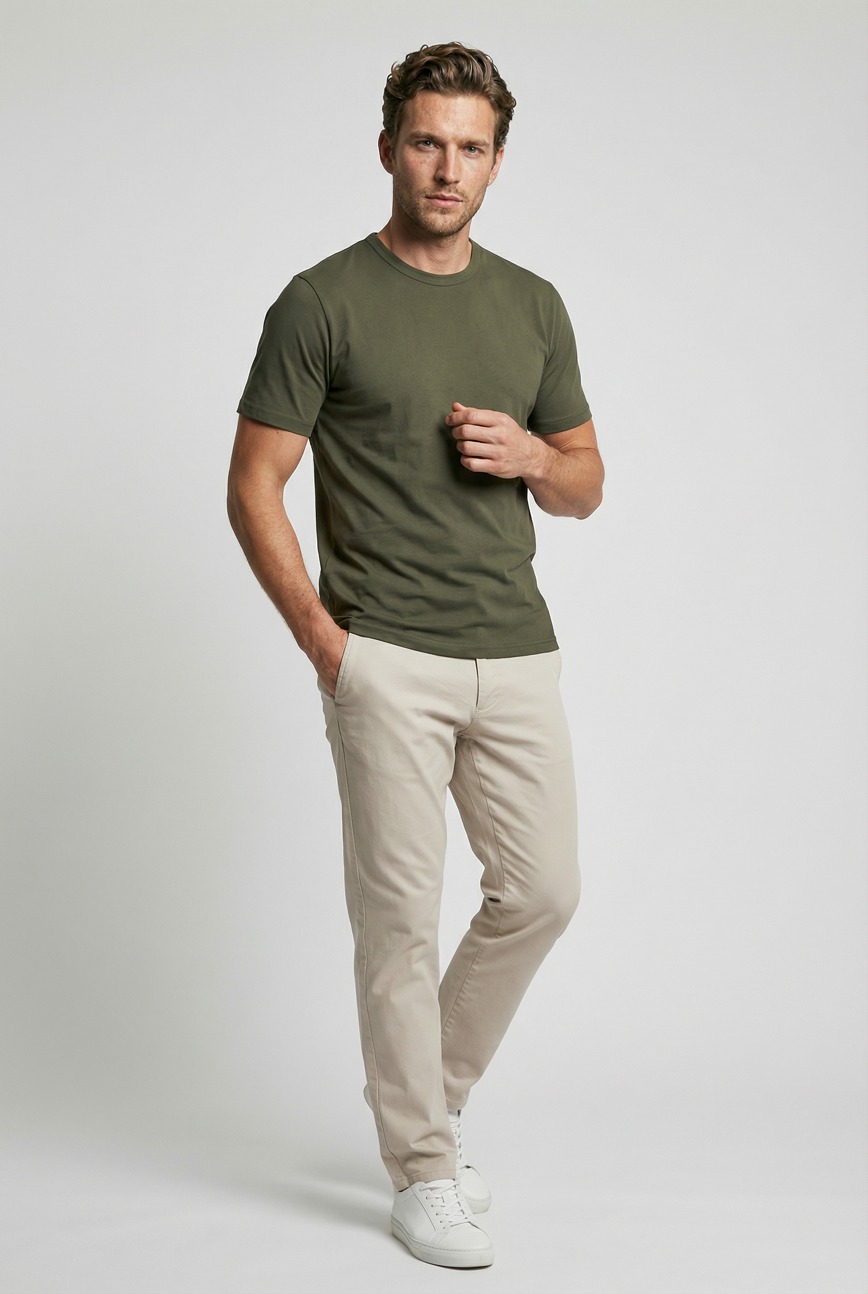 Trueman Regular Fit T-Shirt - Olive Jersey tops S S M L XL XXL