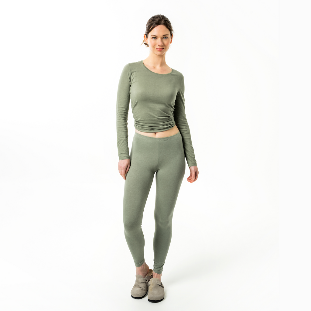 Organic Cotton Stretch Leggings: Womens -