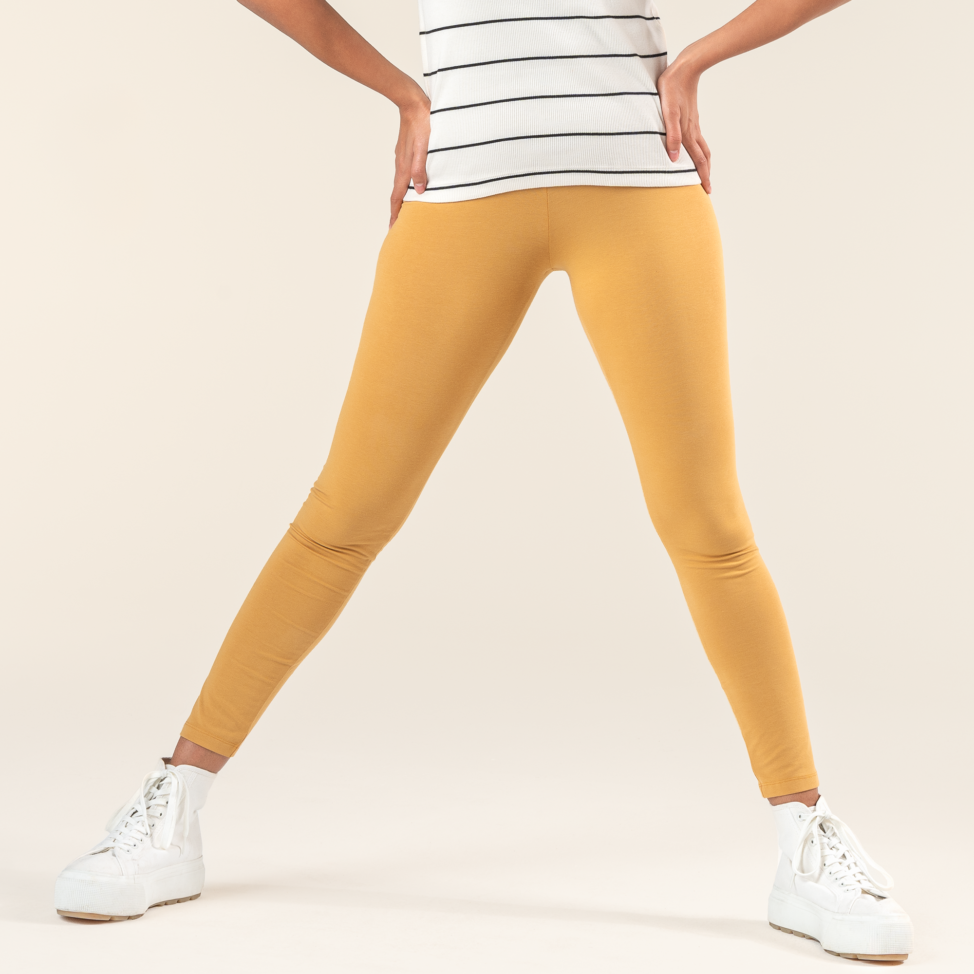 Organic Cotton Stretch Leggings: Womens -