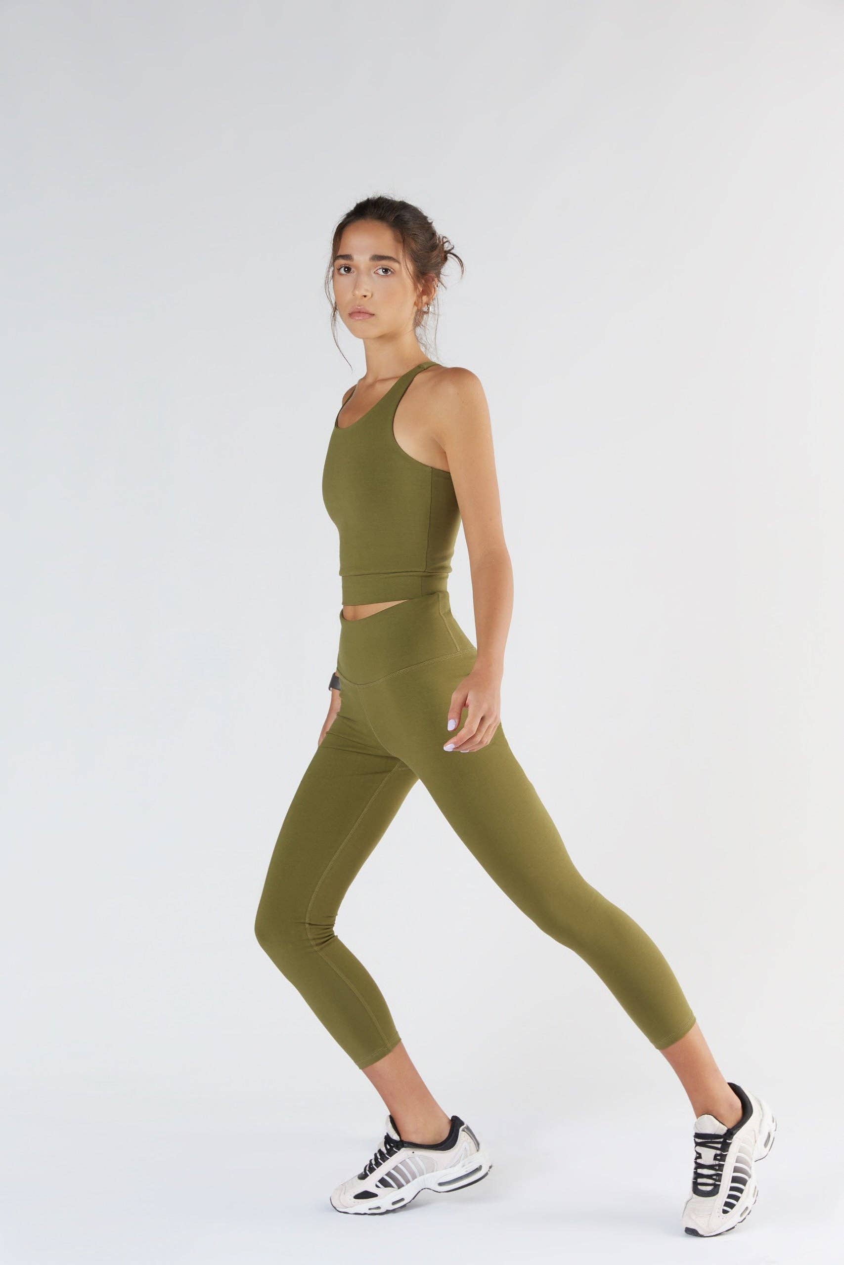 Organic 7/8 Stretch Leggings: Womens -