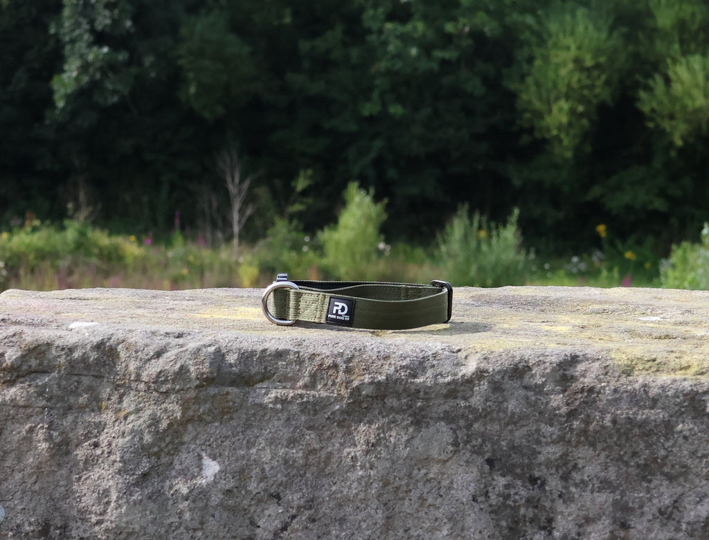 2.5cm Tactical Collar Kahki Dog Collar Kahki Kahki