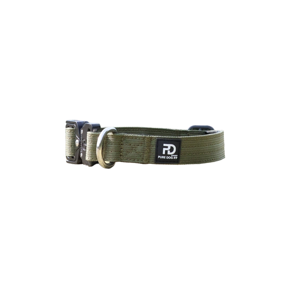 2.5cm Tactical Collar Kahki Dog Collar Kahki Kahki