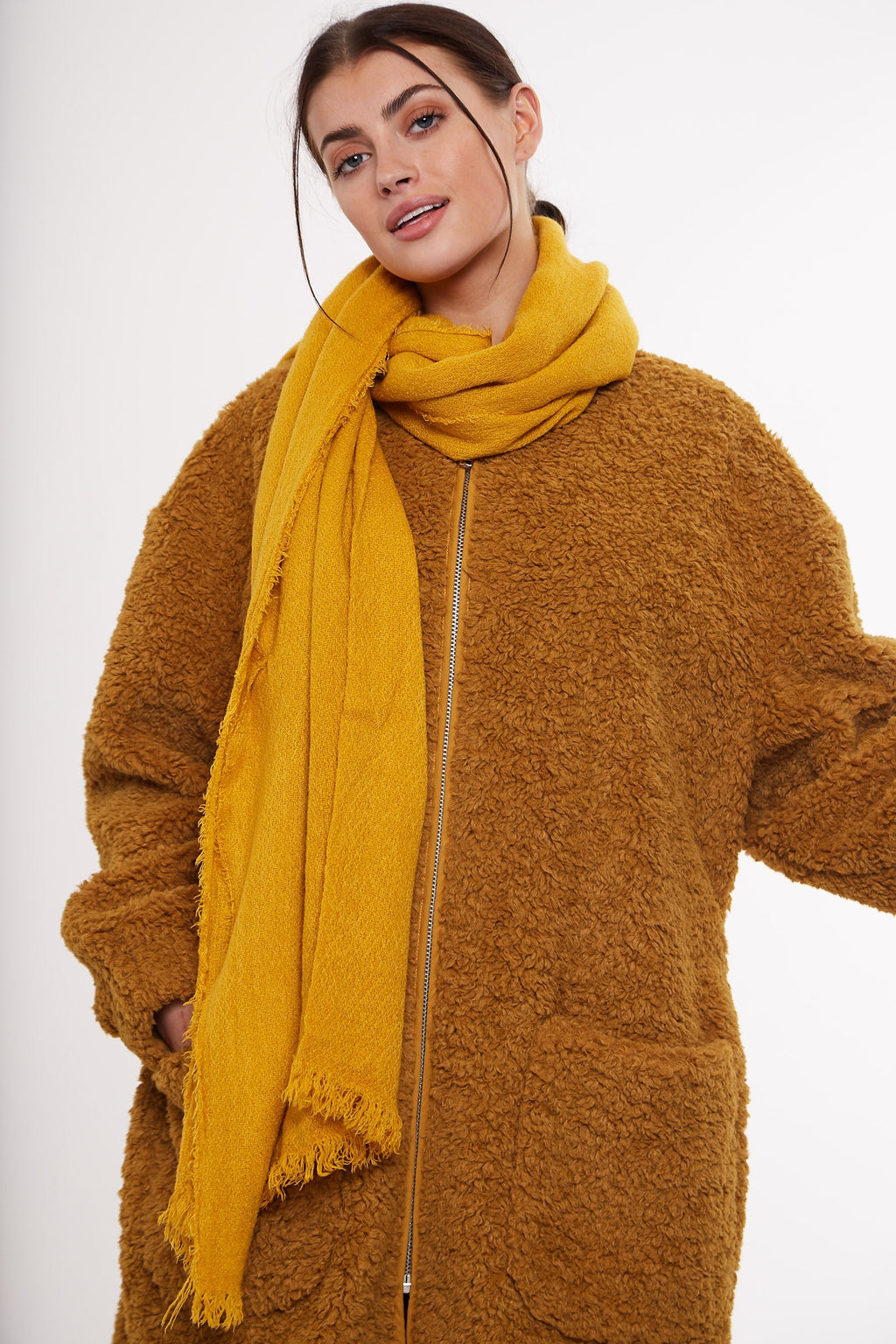 Louche Edie Lightweight Scarf - Mustard scarves Mustard Mustard