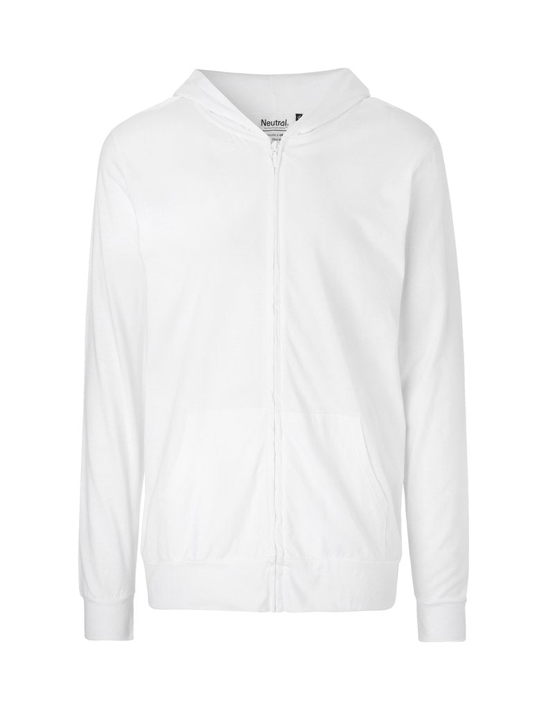 Fairtrade Organic Zipped T-shirt Hoodie: Unisex -
