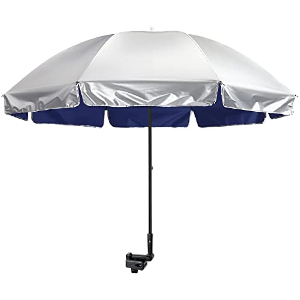 G4Free UPF 50+ Universal Clamp On Umbrella Adjustable Outdoor UV Protection Beach Chair Umbrella for Strollers, Wheelchairs, Patio Chairs, Golf Carts and Beach Beach Umbrellas Default Title Default Title