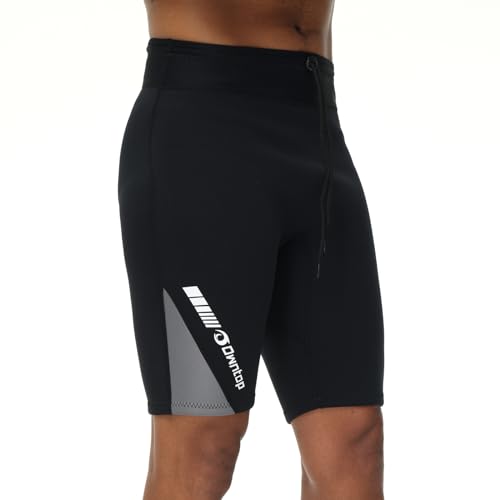 Owntop Men Wetsuit Pants - 2mm Neoprene Wetsuit Shorts, Keep Warm for Surfing Snorkeling Swimming Diving Wetsuit Bottoms, Men Grey M