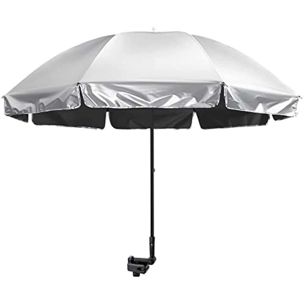 G4Free UPF 50+ Universal Clamp On Umbrella Adjustable Outdoor UV Protection Beach Chair Umbrella for Strollers, Wheelchairs, Patio Chairs, Golf Carts and Beach Beach Umbrellas Default Title Default Title
