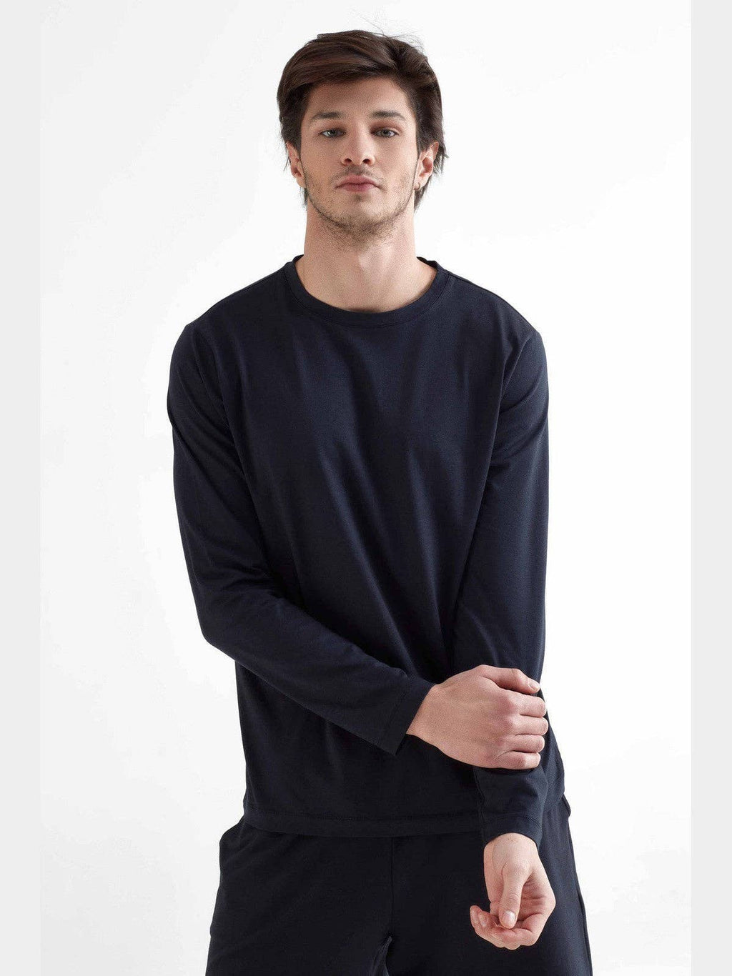 Organic Cotton & Modal Long Sleeve T-shirt: Mens S Black S / Black M / Black L / Black XL / Black XXL / Black S / Light Grey M / Light Grey XL / Light Grey XXL / Light Grey S / Navy M / Navy L / Navy XL / Navy XXL / Navy S / Olive M / Olive L / Olive XL / Olive XXL / Olive S / Petrol M / Petrol L / Petrol XL / Petrol XXL / Petrol S / White M / White L / White XL / White XXL / White