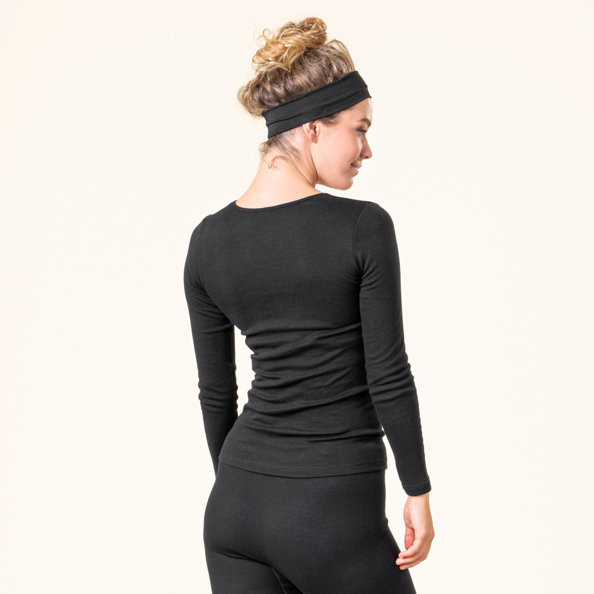 Organic Cotton Thermal Long Sleeve T-shirt: Womens S Black S / Black S / Dark Rose S / Natural S / Velvet Morning M / Black M / Dark Rose M / Natural M / Velvet Morning L / Black L / Dark Rose L / Natural L / Velvet Morning XL / Black XL / Dark Rose XL / Natural XL / Velvet Morning