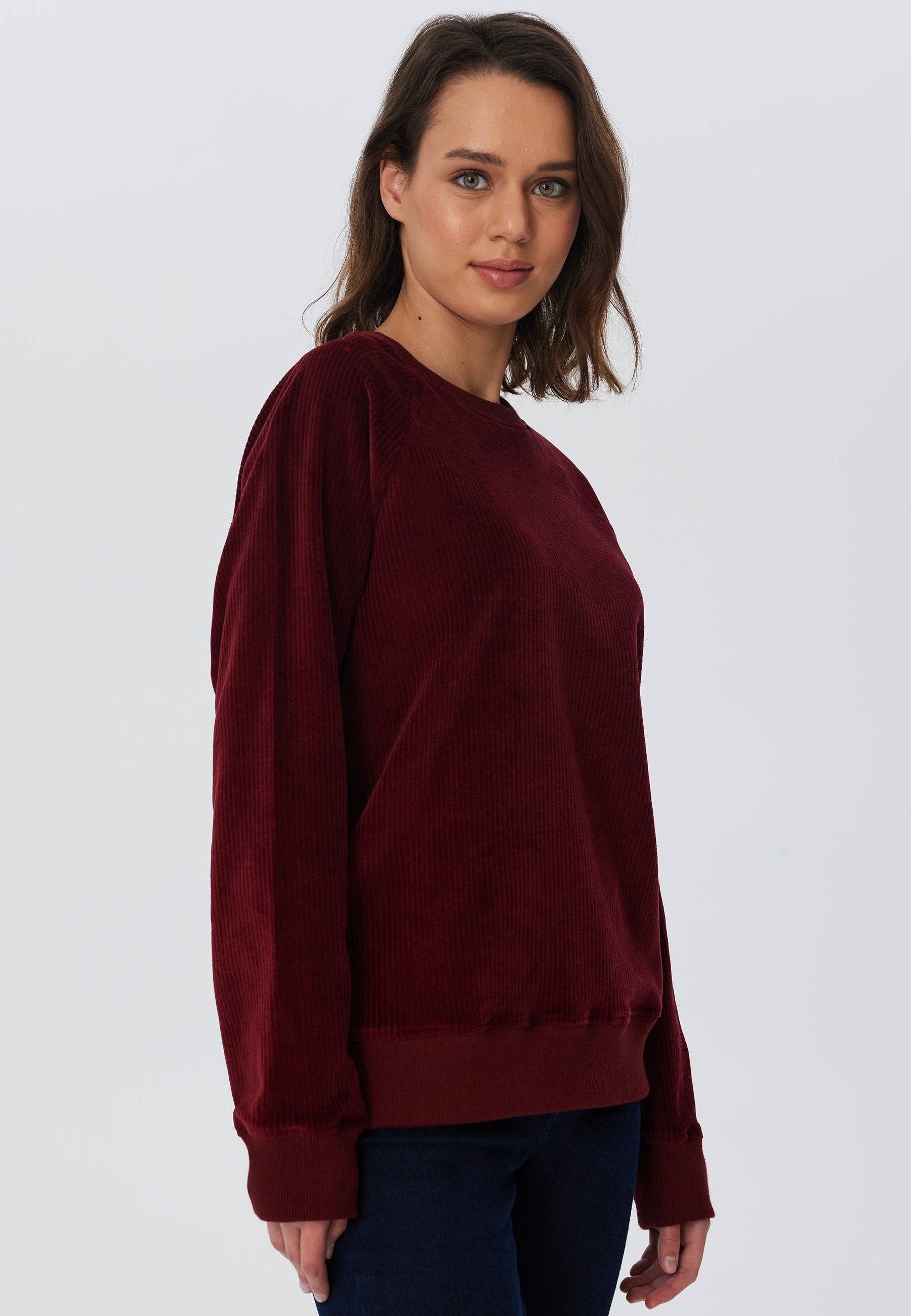 Organic Corduroy Sweatshirt: Womens - - High-Quality </p>