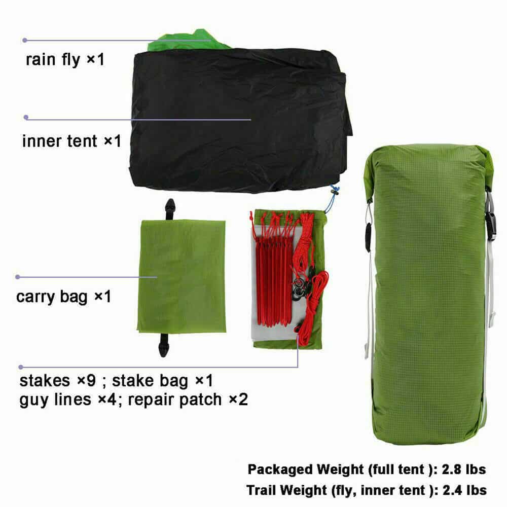 3F UL Gear Lanshan 2 Classic / 3 Season / Green Default Title Default Title