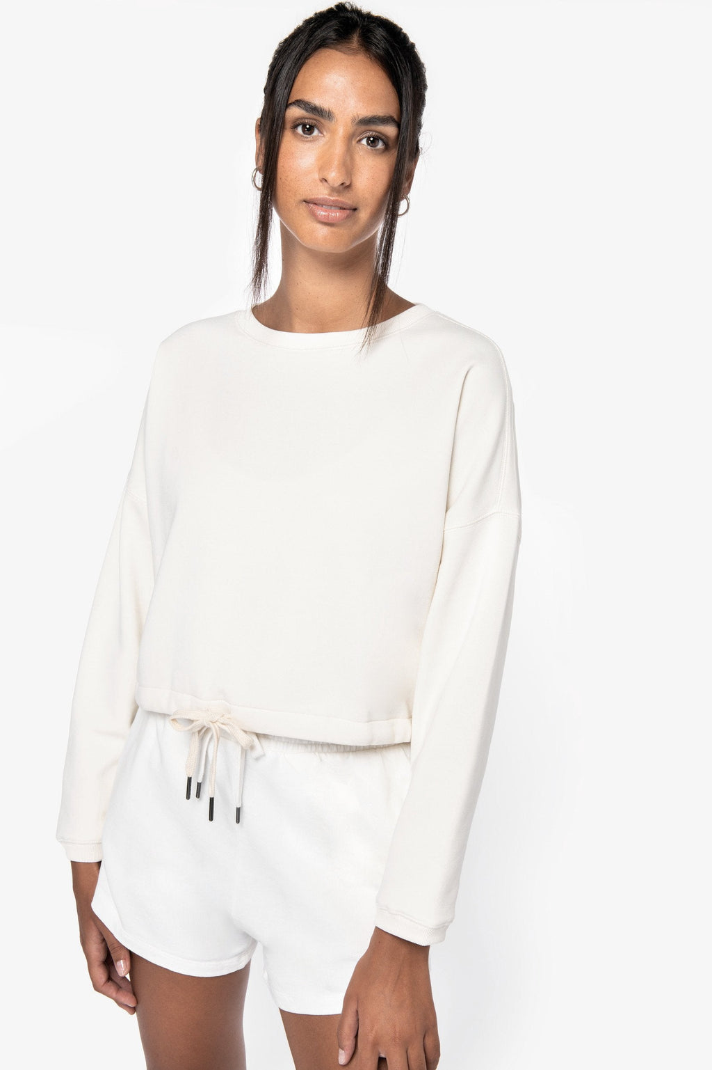 Organic Oversized Cropped Sweatshirt: Womens - - High-Quality </p>