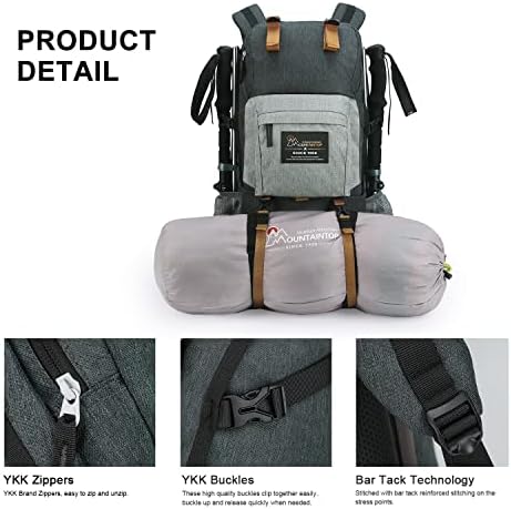MOUNTAINTOP 40L Hiking Backpack Water Resistant Mens Women Rucksack for Trekking, Traveling, Camping, Cycling, Climbing Internal Frame Backpacks Default Title Default Title