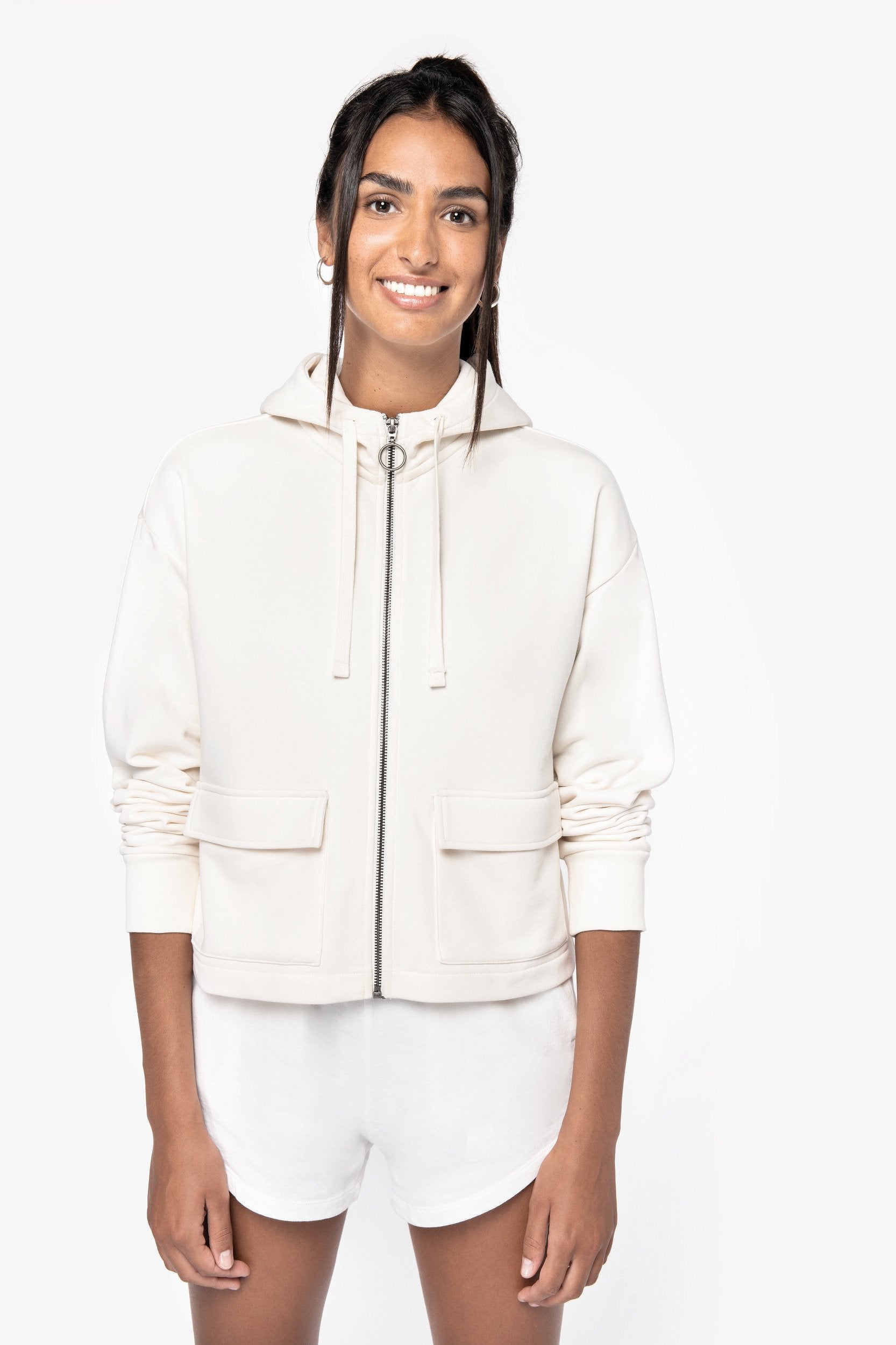 Organic Full Zip Hooded Sweatshirt: Womens - - High-Quality </p>