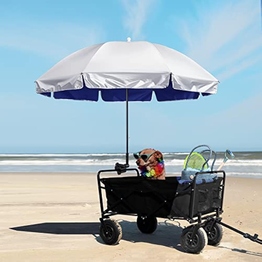 G4Free UPF 50+ Universal Clamp On Umbrella Adjustable Outdoor UV Protection Beach Chair Umbrella for Strollers, Wheelchairs, Patio Chairs, Golf Carts and Beach Beach Umbrellas Default Title Default Title