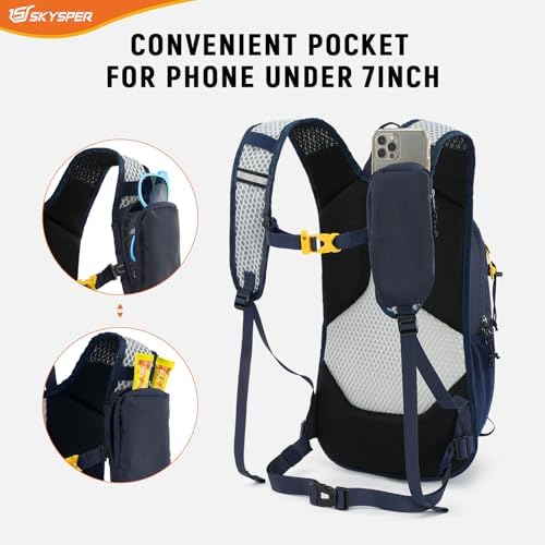 SKYSPER 15L Hiking Backpack Small Travel Daypack Breathable Lightweight Day Hike Rucksack with Shoulder Pocket Women Men Internal Frame Backpacks Default Title Default Title