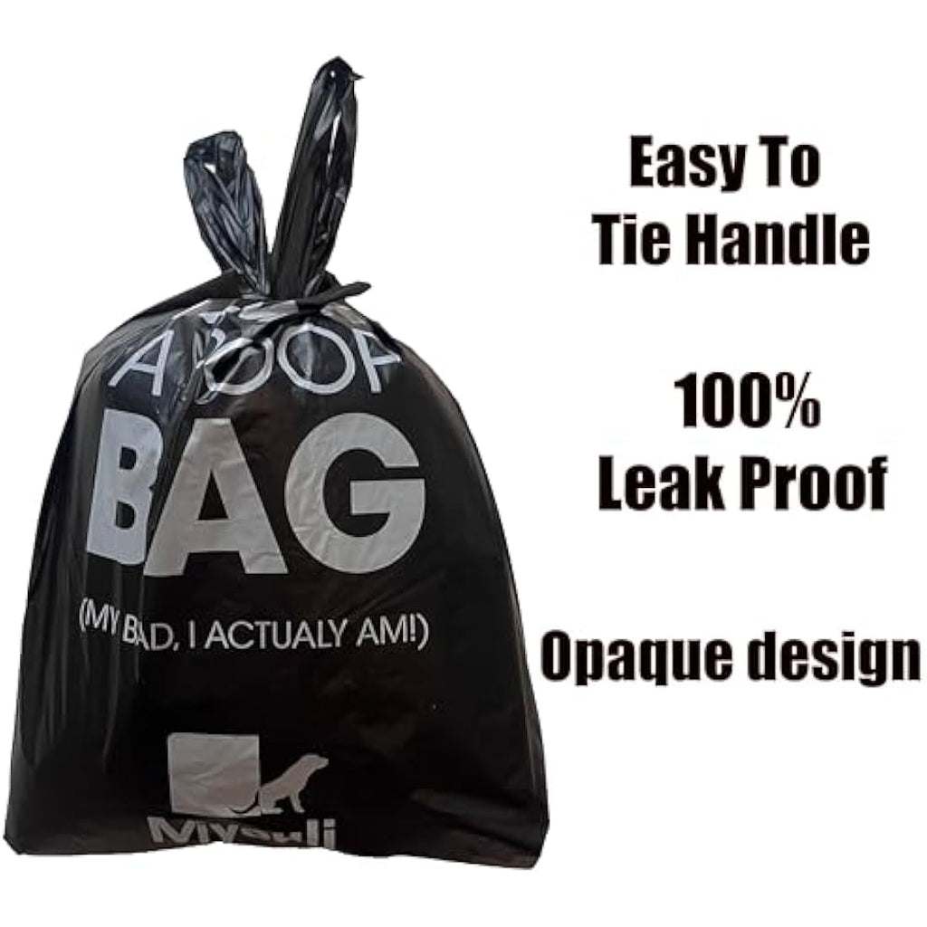 300 Counts Extra Thick Black Biodegradable Pet Poop Waste Bags With Handles for Dogs, Ocean Wind-Scented Bags Default Title Default Title
