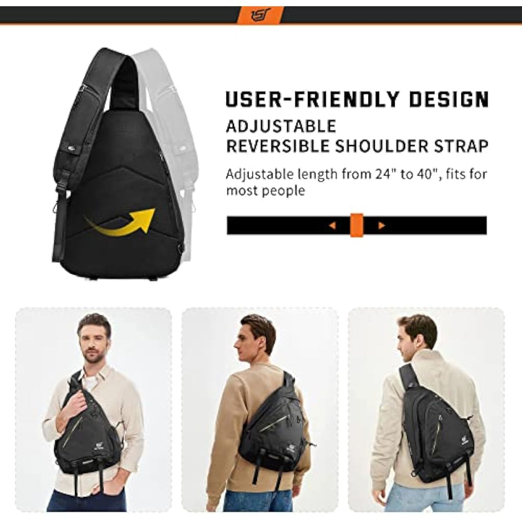 SKYSPER Sling Laptop Bag (Up to 13 Inch) - 18L Crossbody Sling Backpack Travel Shoulder Bag Hiking Daypack for Men Women Internal Frame Backpacks Default Title Default Title