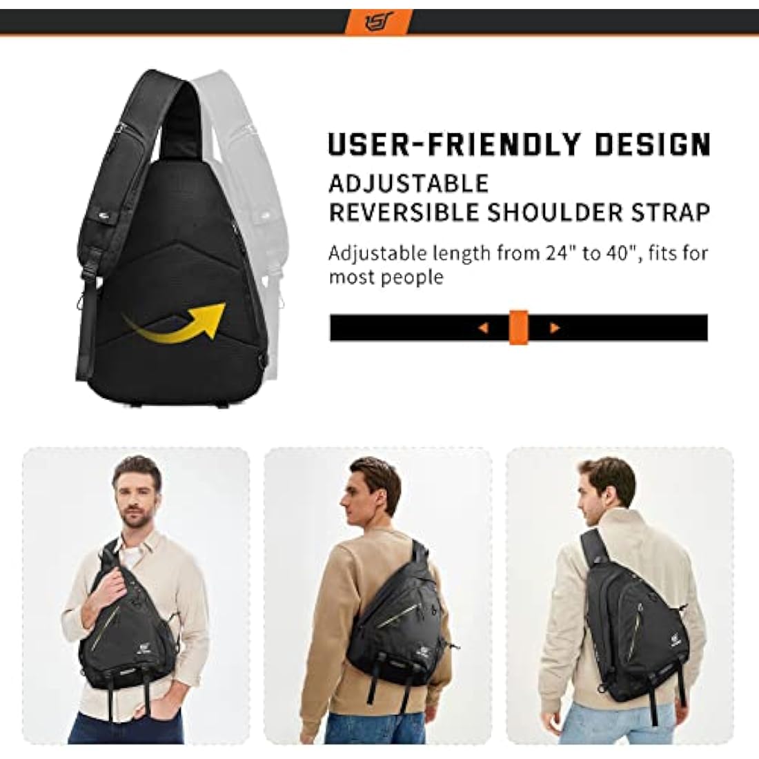 SKYSPER Sling Laptop Bag (Up to 13 Inch) - 18L Crossbody Sling Backpack Travel Shoulder Bag Hiking Daypack for Men Women Internal Frame Backpacks Default Title Default Title