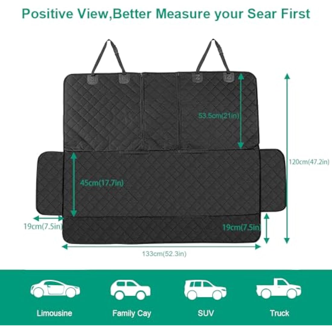 ANOSOSPECIAL Dog Car Back Seat Cover for Kids,Non Stick Fur Rear Seat Protector for Pet,Nonslip Waterproof Universal Fit Interior Backseat Covers for Auto Van SUV Seat Covers Default Title Default Title