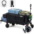 Portal Festival Trolley with Adjustable Tailgate Brakes 300L Beach Trolley for Sand with Wide Wheels Camping Cart Heavy Duty Folding Wagon Collapsible Trailer Buggy for Garden Event Carts & Wagons Default Title Default Title
