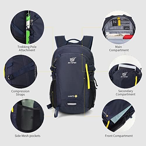 SKYSPER Small Hiking Backpack, 20L Lightweight Travel Backpacks Hiking Daypack Rucksack Women Men for Trekking Backpacking Outdoor Sports Internal Frame Backpacks Default Title Default Title