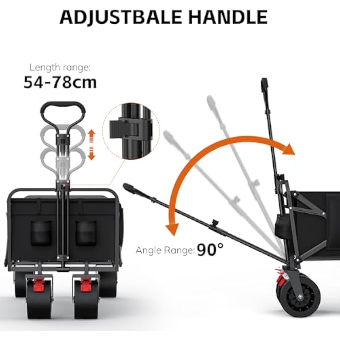 Folding Camping Trolley - Festival Trolley on Wheels Morpilot Portable Foldable Wagon 330lbs Beach Heavy-Duty Cart Picnic Transporter for Outdoor Shopping Sports Fishing Garden Carts & Wagons Default Title Default Title