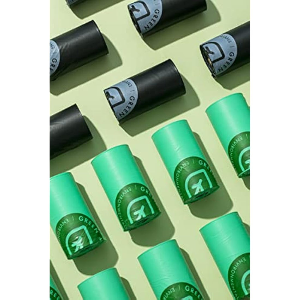 Green Maker Biodegradable 30% Thicker Dog Poop Bags 360 Dog Waste Bags Extra Thick Strong Made from Corn Starch Plants Based (Green) Bags Default Title Default Title