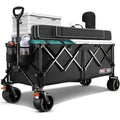 Overmont 300L Extra Large Folding Festival Trolley Cart - All-terrain Wide Wheels and Brake - Heavy Duty Cart Load up 200KG - with Adjustable Handle & Cover Bag - Wagon for Beach Camping Garden Carts & Wagons Default Title Default Title