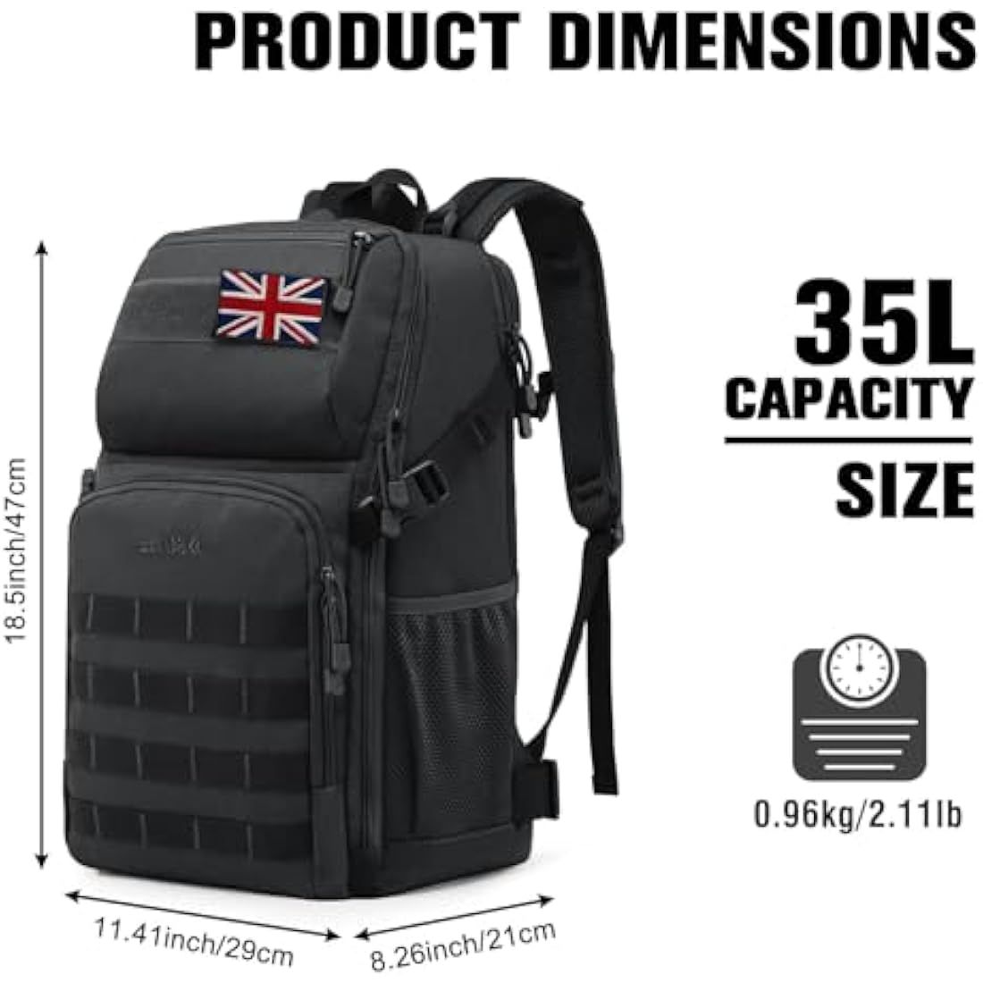 G4Free 35L Military Tactical Backpack Army Assault Molle Pack Bag Rucksack Daypack Fishing Trekking Hunting Internal Frame Backpacks Default Title Default Title