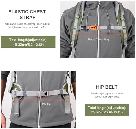 MOUNTAINTOP 40L Hiking Backpacks Trekking Rucksack Light Daypacks for Travel Camping Climbing Mountaineer Outdoor Sport Internal Frame Backpacks Default Title Default Title