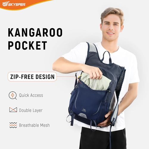 SKYSPER 15L Hiking Backpack Small Travel Daypack Breathable Lightweight Day Hike Rucksack with Shoulder Pocket Women Men Internal Frame Backpacks Default Title Default Title