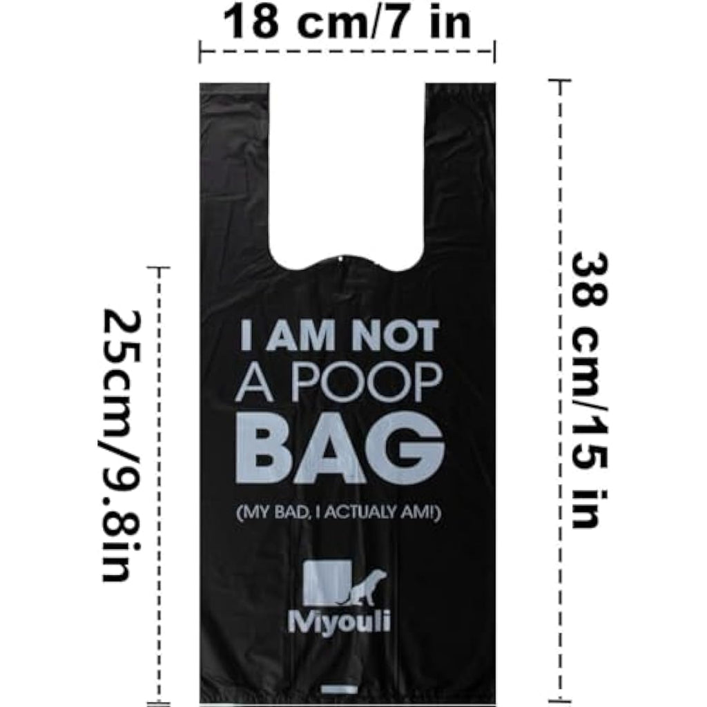 300 Counts Extra Thick Black Biodegradable Pet Poop Waste Bags With Handles for Dogs, Ocean Wind-Scented Bags Default Title Default Title