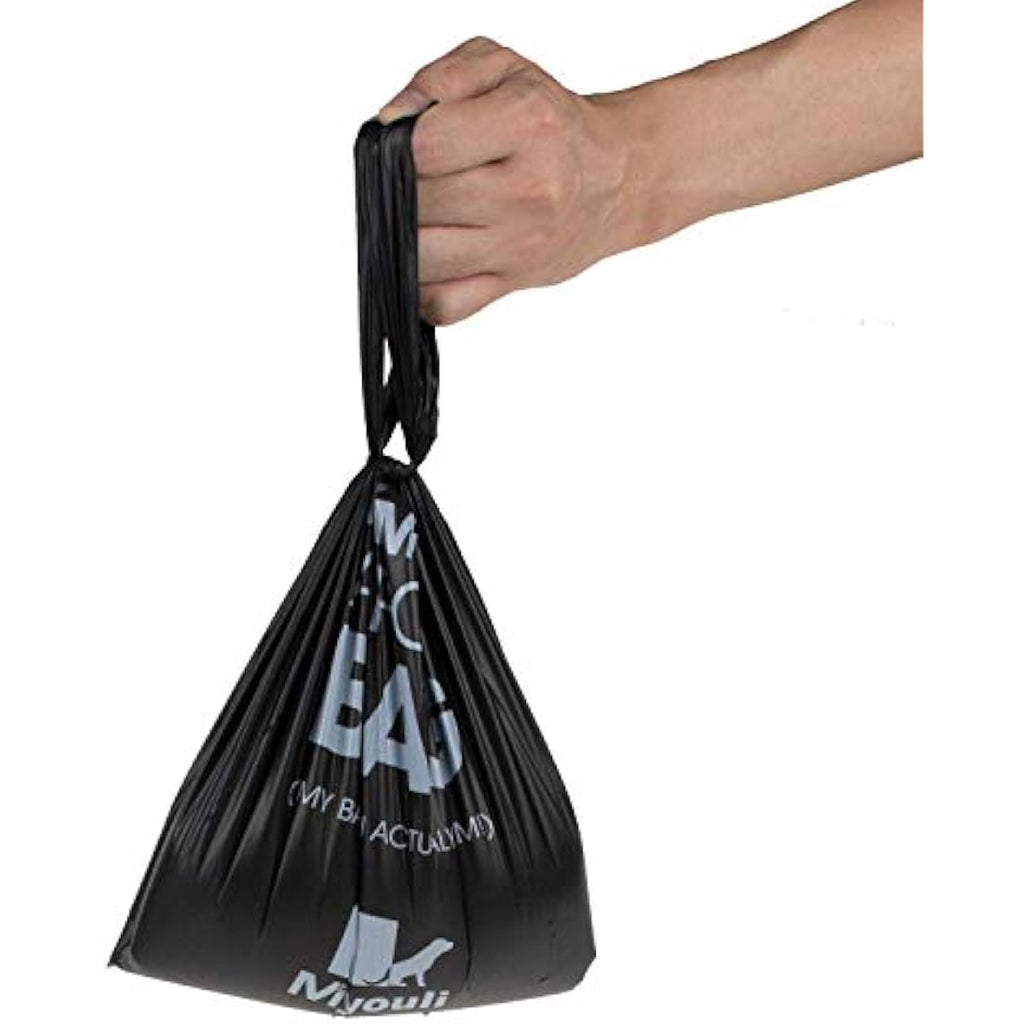 300 Counts Extra Thick Black Biodegradable Pet Poop Waste Bags With Handles for Dogs, Ocean Wind-Scented Bags Default Title Default Title